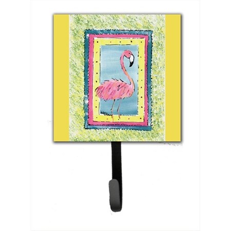 Carolines Treasures Bird - Flamingo Leash Holder Or Key Hook 8106-BSH4